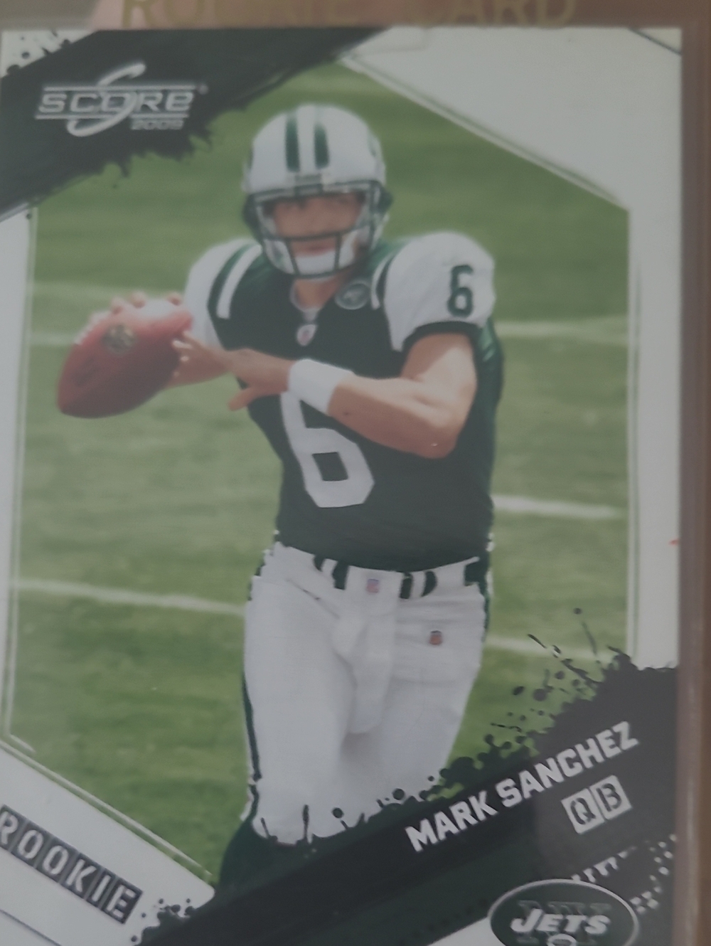 Score 2009 Mark Sanchez Rookie Card - Green and White